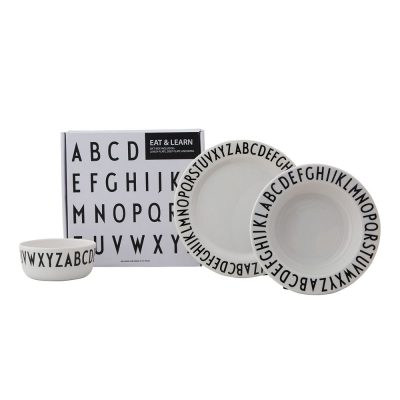 DESIGN LETTERS Eat & Learn Gift Box with Melamine Plates and Bowl-0