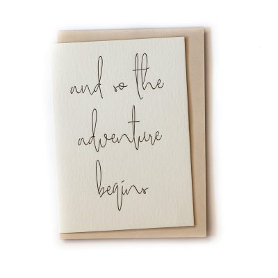 CLARE BERNADETTE Greeting Card Letterpress - And So The Adventure Begins-0