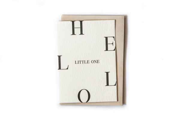 CLARE BERNADETTE Greeting Card Letterpress - Hello Little One-0