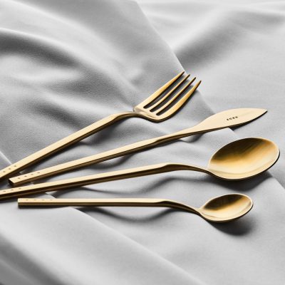 KROF Collection No.1 Brushed Gold 24pc Cutlery Set-0