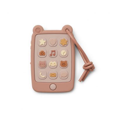 LIEWOOD Thomas Mobile Phone Teether/Toy, Rose (100% BPA Free Silicone)-0