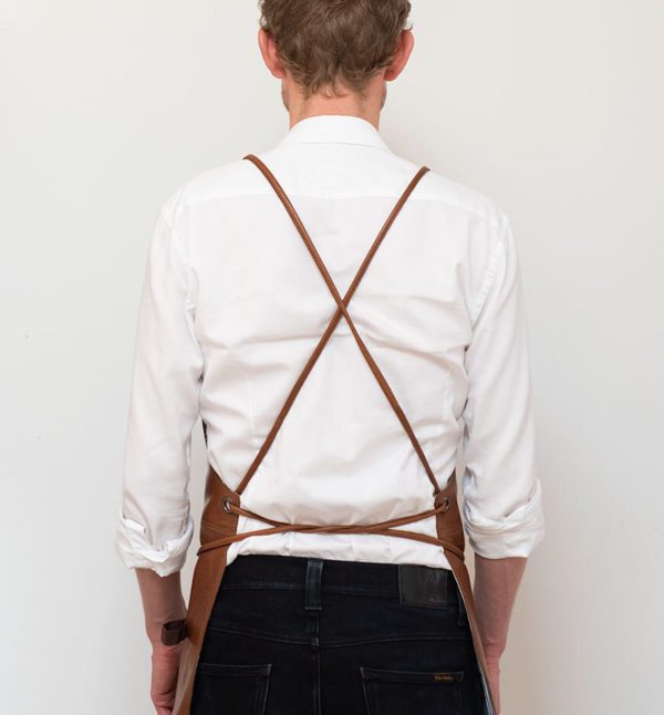 NORDIC ROOMS Leather Apron, Crossover-33750