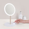 Compact Travel Illuminated Make Up Mirror, White (Cordless and Rechargeable)-0