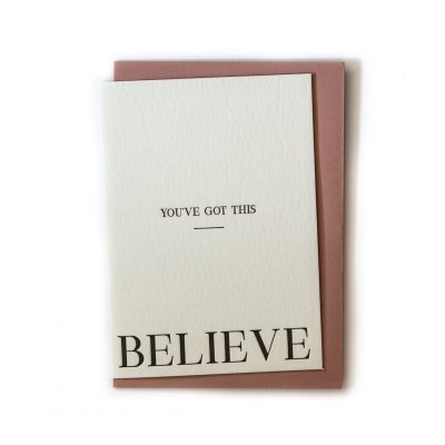 CLARE BERNADETTE Greeting Card Letterpress - Believe-0