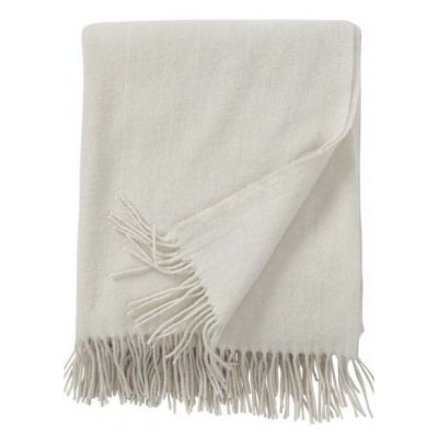 KLIPPAN Gobi Blanket/Throw Mongolian Merino Wool, Ivory-0