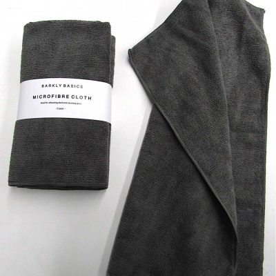 BARKLY BASICS Grey Microfibre Cloths - Pack of 2-0
