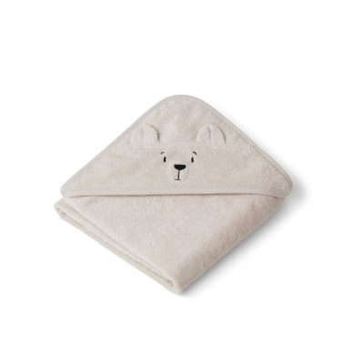 LIEWOOD Albert Hooded Towel, Polar Bear Sandy-0