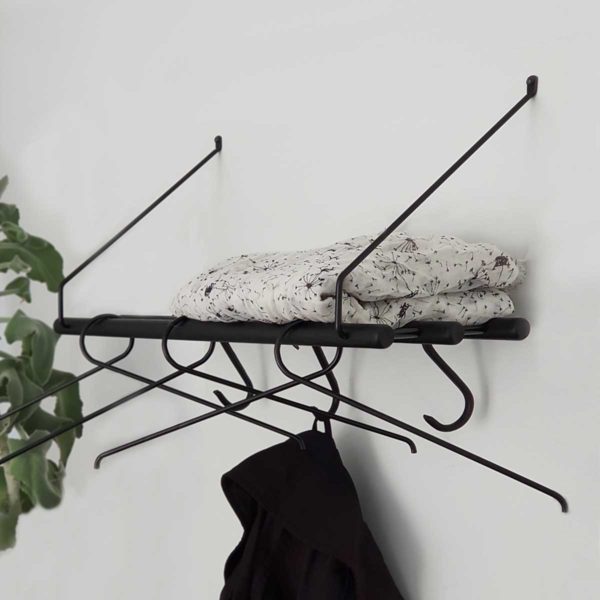 NORDIC FUNCTION Room4More, Hat Rack/Towel Rack, Black Stained Oak/Black-0