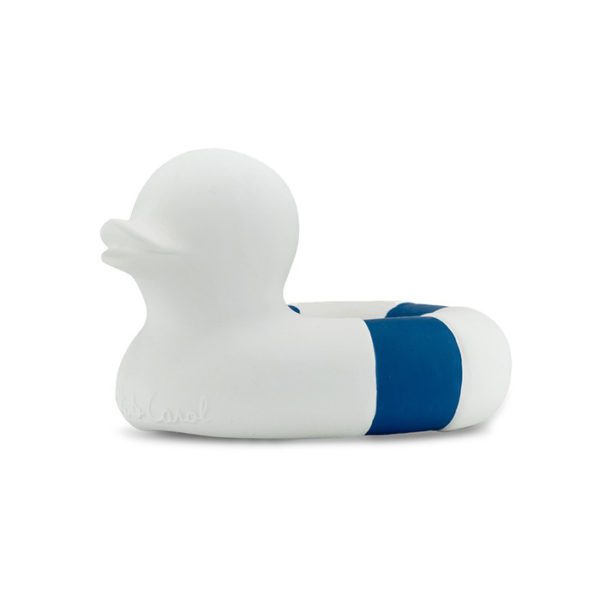 OLI & CAROL Natural Rubber Toy/Bath Toy, Flo The Floatie, Navy-34971