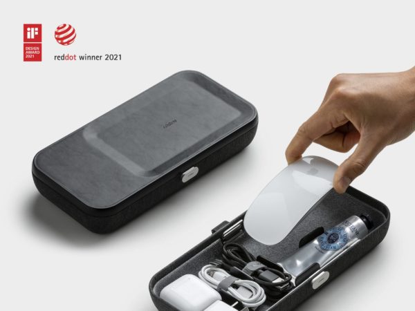 ORBITKEY Nest Ash, Portable Desk Organiser + Wireless Charger