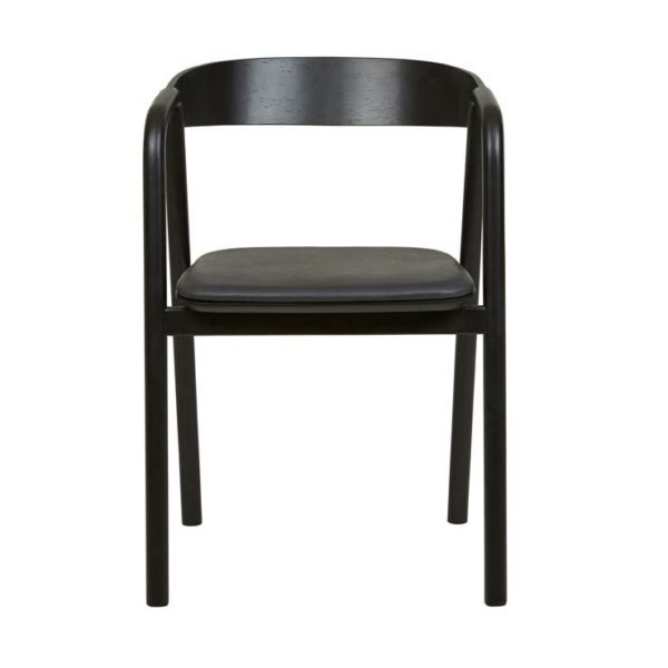 GLOBEWEST Tolv Inlay Upholstered Arm Chair Black/Black Onyx-0
