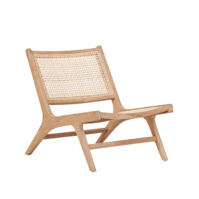 GLOBEWEST Willow Lounge Occasional Chair Natural Teak-0