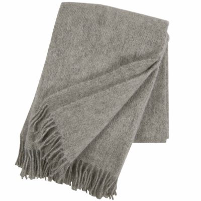 KLIPPAN Gotland Blanket/Throw 100% Wool, Grey-0