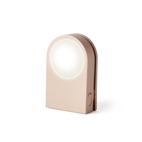 LEXON Lucie Mini Wearable LED Clip Light, Soft Gold (Stay Visible & Safe) -35909