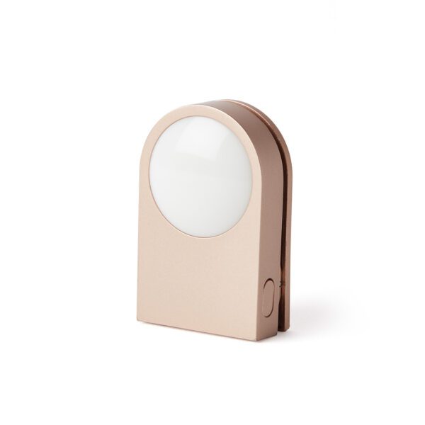 LEXON Lucie Mini Wearable LED Clip Light, Soft Gold (Stay Visible & Safe) -35908