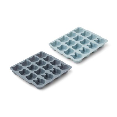 LIEWOOD Sonny Kids Silicone Ice Cube Tray, 2 Pack - Blue Mix-0
