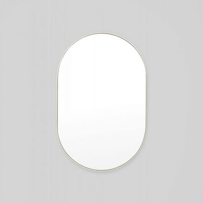 MIDDLE OF NOWHERE Bjorn Oval Mirror, Silver - 50x75cm-0