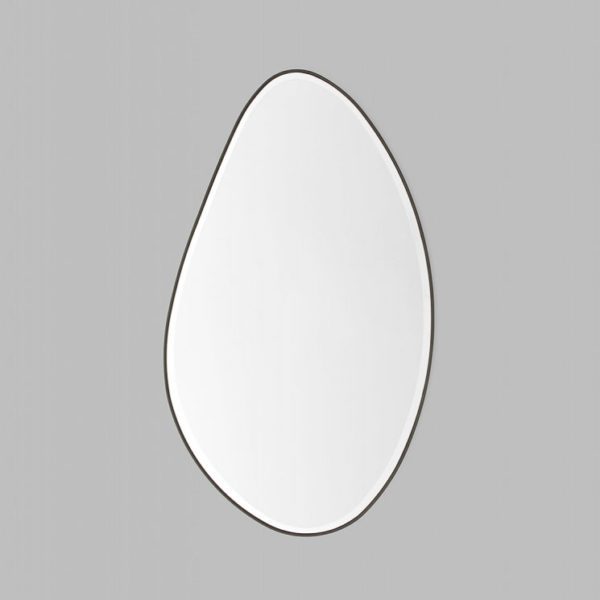 MIDDLE OF NOWHERE Pebble Mirror, Black 120x70cm-35577
