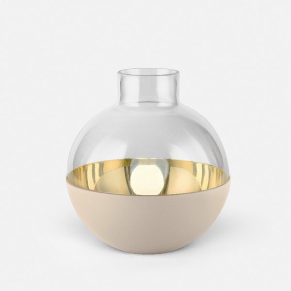 SKULTUNA Pomme Vase Small, Beige-36225