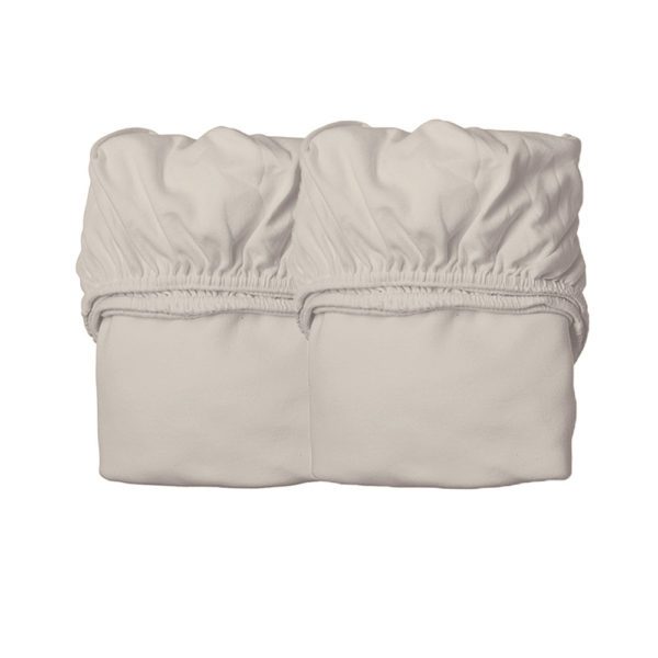 LINEA BY LEANDER Organic Cot Fitted Sheet Pack of 2 - 4 Colours-36434