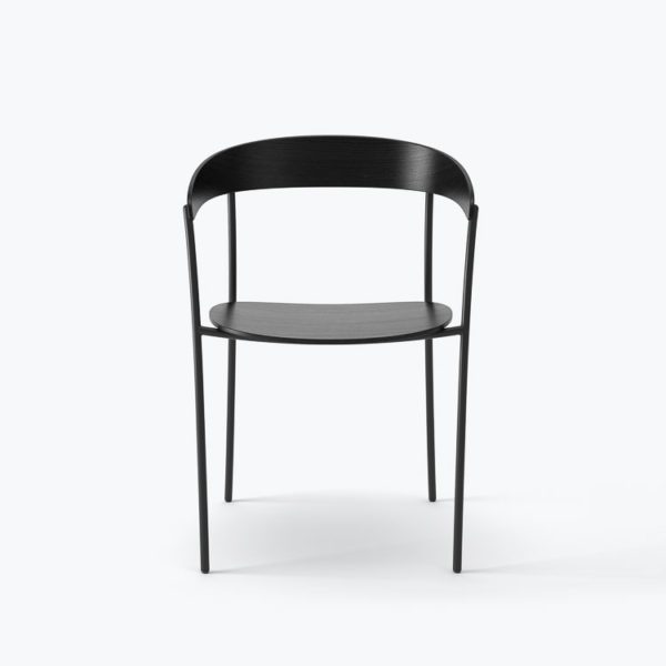 PRE ORDER - NEW WORKS Missing Armchair, Black Lacquered Oak w. Black Frame-36690