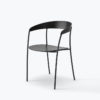 PRE ORDER - NEW WORKS Missing Armchair, Black Lacquered Oak w. Black Frame-36693
