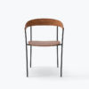 PRE ORDER - NEW WORKS Missing Armchair, Lacquered Walnut w. Black Frame-36684