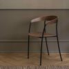 PRE ORDER - NEW WORKS Missing Armchair, Lacquered Walnut w. Black Frame-0