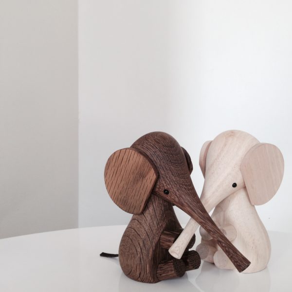 SHOWROOM DISPLAY - Gunnar Flørning Collection by Lucie Kaas Baby Elephant 1961 RUBBER WOOD-0