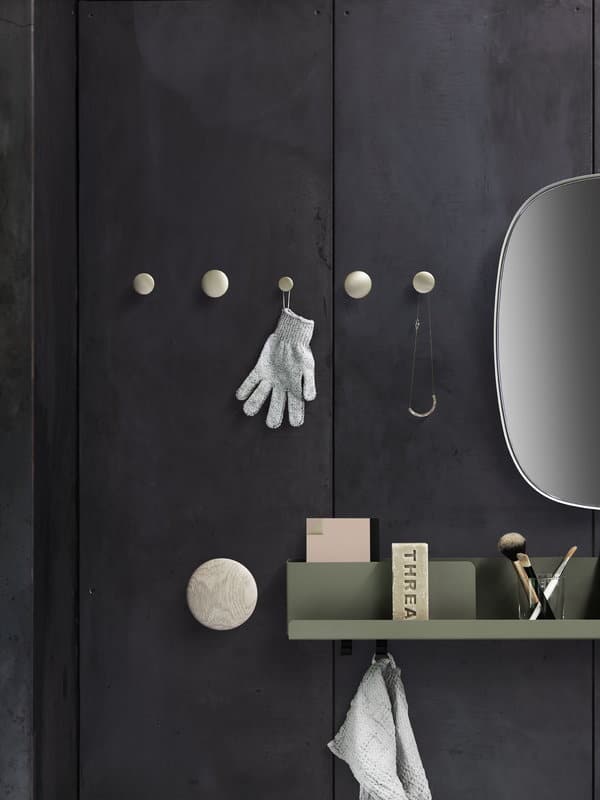 MUUTO The Dots Coat /Wall Hook Metal, Taupe – 3 Sizes