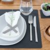 LIND DNA Hippo Curve Placemat, Black/Anthracite