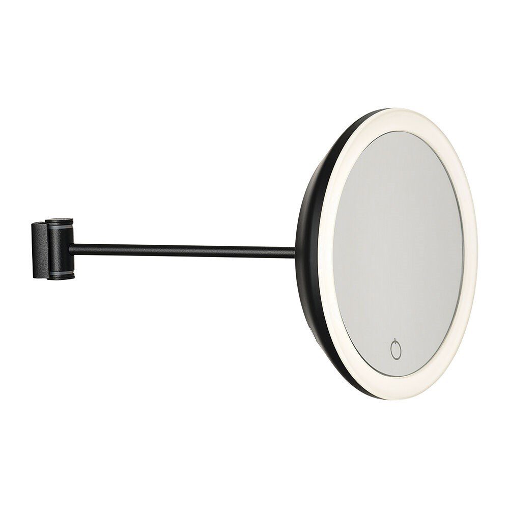 Zone Denmark Wall Mounted Magnifying, Wall Mount Makeup Mirror Black