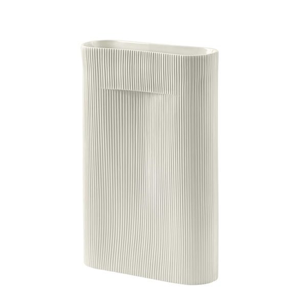 MUUTO Ridge Vase, Off-White, H48.5cm