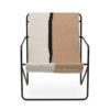 ferm LIVING Desert Indoor Outdoor Lounge Chair, Cashmere/Shape
