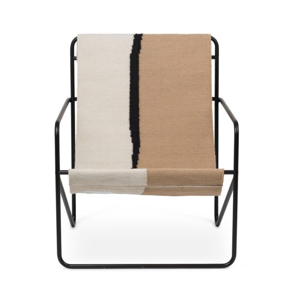 ferm LIVING Desert Indoor Outdoor Lounge Chair, Cashmere/Shape