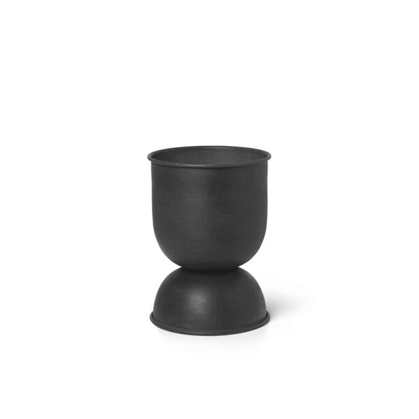 ferm LIVING Hourglass Flower Pot, H30cm Extra Small, Black
