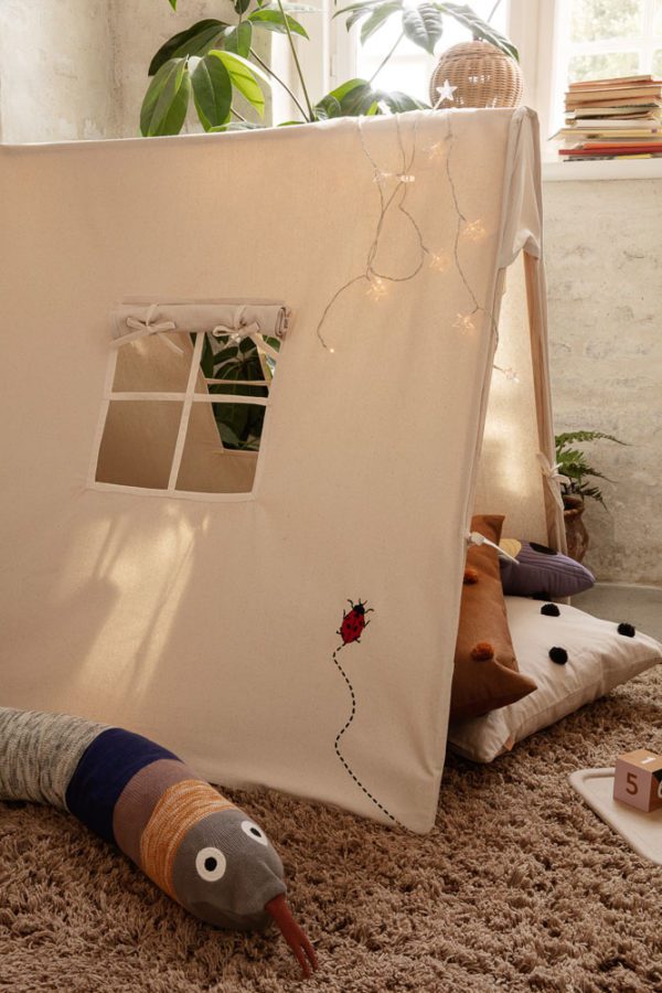ferm LIVING Tent with Ladybird Embroidery, Natural