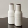 AUDO CPH (ex MENU) Salt and Pepper Bottle Ceramic Grinders Set, Sand w/ Walnut Lid