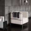 PRE-ORDER |  KRISTINA DAM STUDIO Modernist Lounge Chair / Armchair, Beige Bouclé