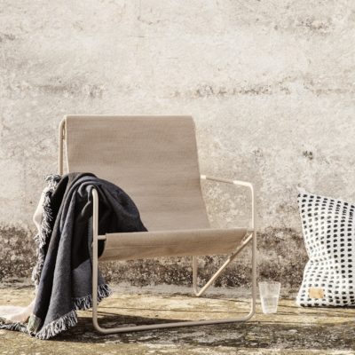 ferm LIVING Desert Indoor Outdoor Lounge Chair Cashmere/Sand