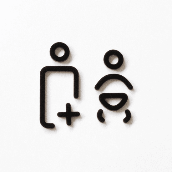 Designstuff - MOHEIM Baby/Parent Room Sign, Black