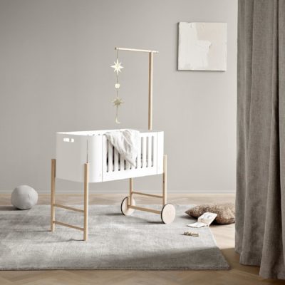 OLIVER FURNITURE Wood Baby Co-Sleeper Incl. Bench Conversion White/Oak