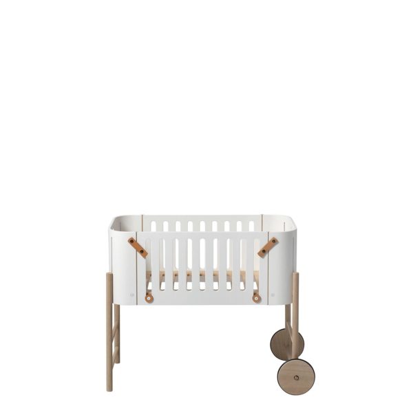 OLIVER FURNITURE Wood Baby Co-Sleeper Incl. Bench Conversion White/Oak