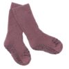 GOBABYGO Cotton Non-Slip Socks, Misty Plum