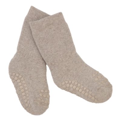 GOBABYGO Cotton Non-Slip Socks, Sand