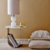 BLOOMINGVILLE Cher Side Table / Bedside Table Off White Metal