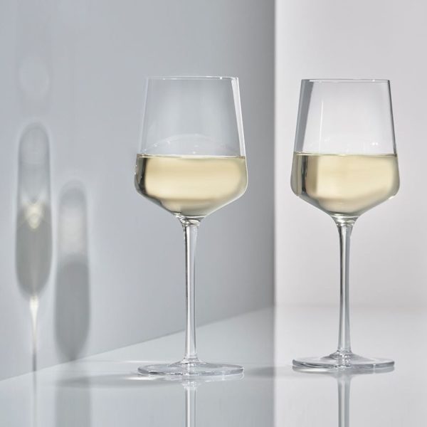 ZONE DENMARK Rocks White Wine Glasses Crystal, Set of 4