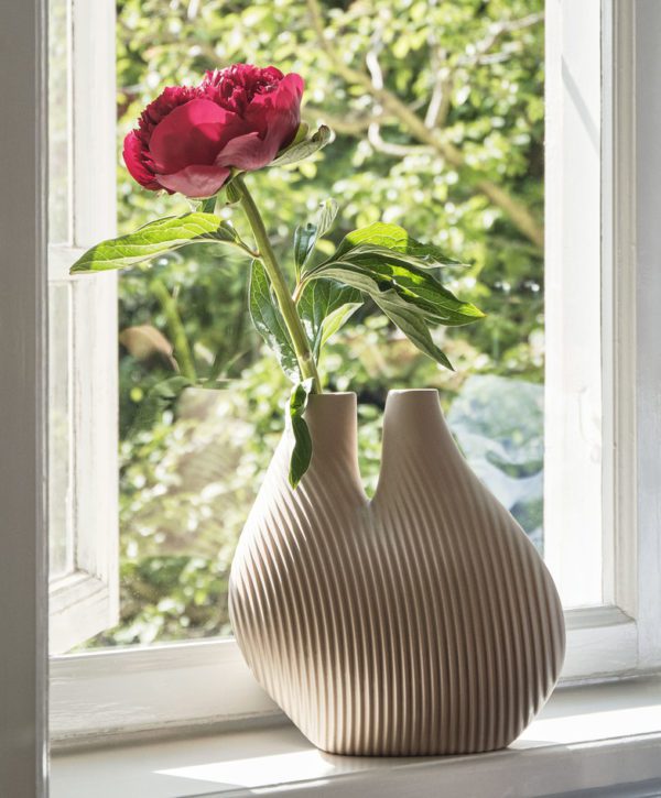 HAY W&S Chamber Vase, H19.5cm, Light Beige