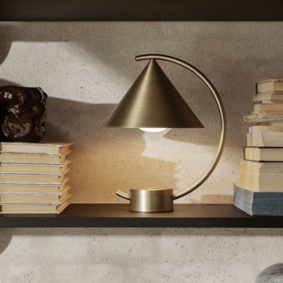 ferm LIVING Meridian Table Lamp, Portable, Brass