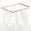 YAMAZAKI Tosca Laundry Wire Basket Large, White